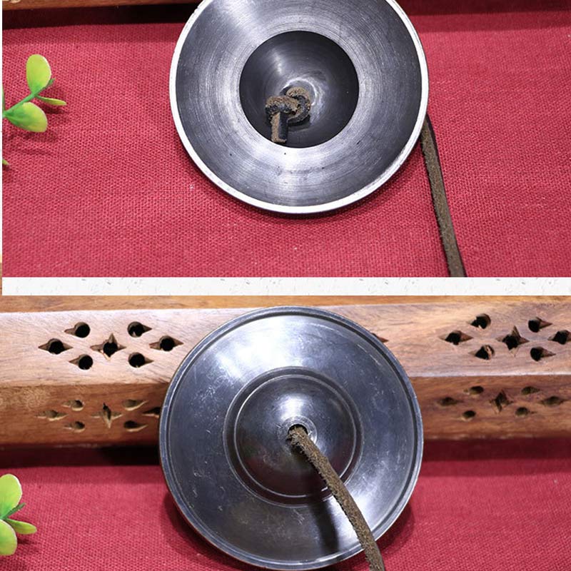 Buddha Stones Campana tibetana Tingsha in rame, decorazione portafortuna con sacchetto - image 6