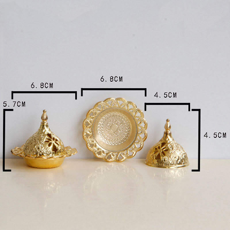 Mini bruciatore di incenso per meditazione Tibetan Gold