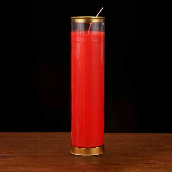 Meditazione Preghiera Altare Candela Tempio Buddista Rituali Uso Oggetti - Rosso - Grande (7 giorni) - image 11