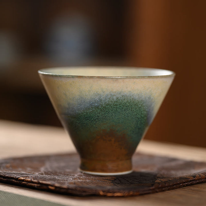 Buddha Stones Fornace d'epoca Forno di trasmutazione Tazza da tè in porcellana Tazza da tè Kung Fu