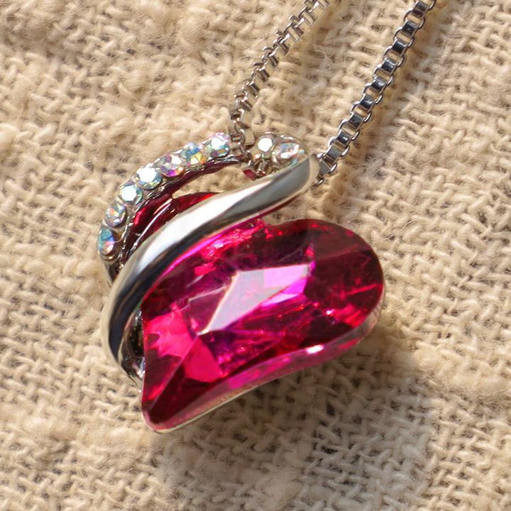 Collana con ciondolo con energia curativa, pietra portafortuna del cuore Buddha Stones d'amore