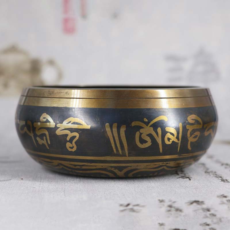 Buddha Stones Ciotola tibetana per la meditazione, la guarigione e la consapevolezza Om Mani Padme Hum Ciotola tibetana - image 3