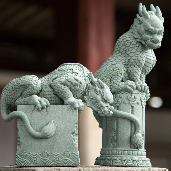 Buddha Stones Feng Shui in piedi seduto drago successo fortuna decorazione della casa