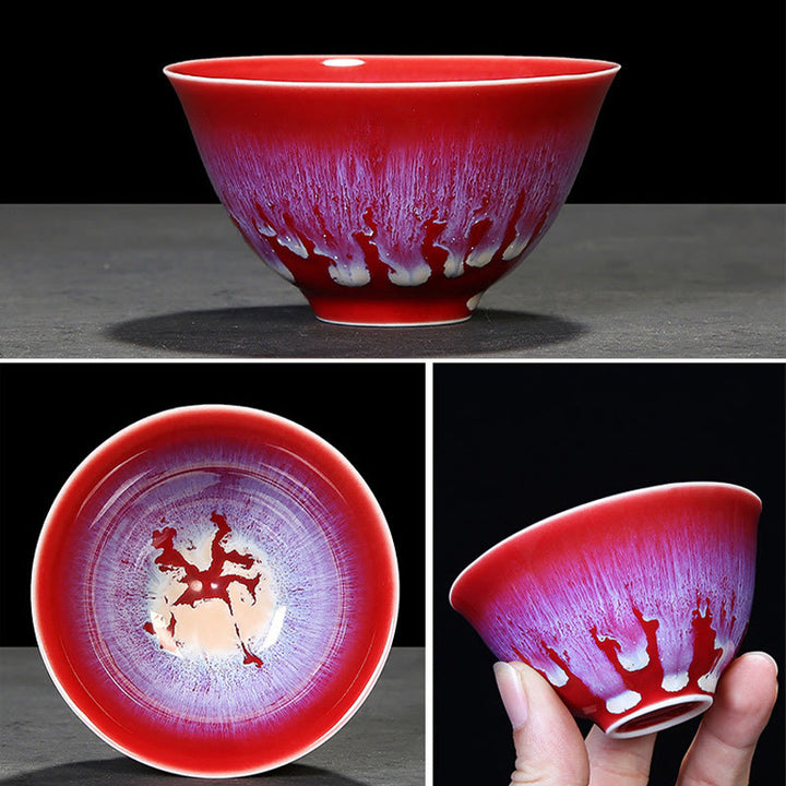 Buddha Stones Tazza da tè in ceramica cinese Jianzhan Glaze Kiln Change Tenmoku Kung Fu Tea Cup