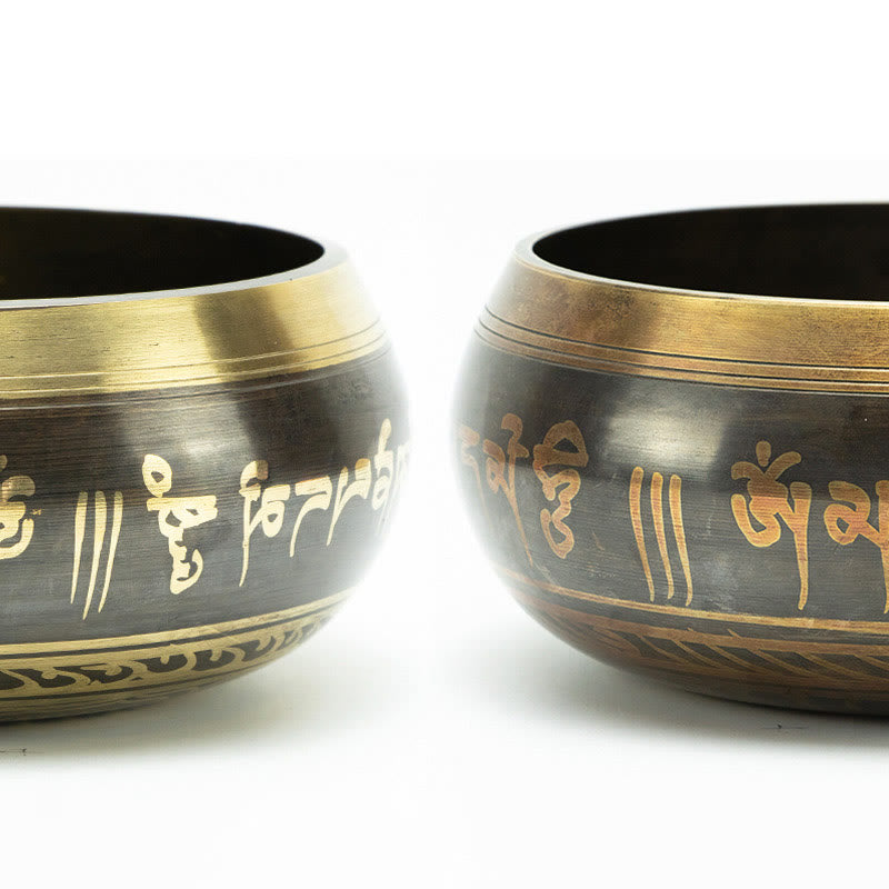 Buddha Stones Ciotola tibetana per la meditazione, la guarigione e la consapevolezza Om Mani Padme Hum Ciotola tibetana - image 16