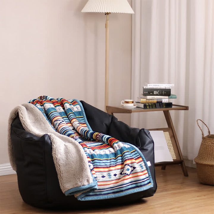 Coperta da letto morbida e calda geometrica Buddha Stones