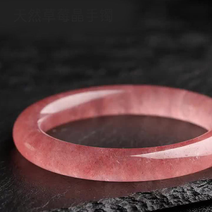 Braccialetto di guarigione dell'amore in quarzo fragola naturale Buddha Stones