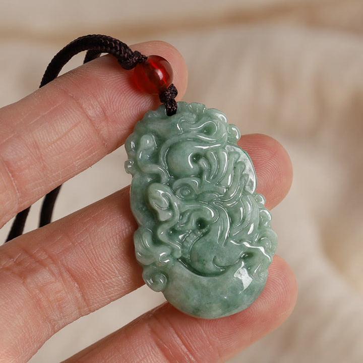 Collana con ciondolo Buddha Stones Natural Jade 12 Zodiaco Cinese Prosperità - image 4