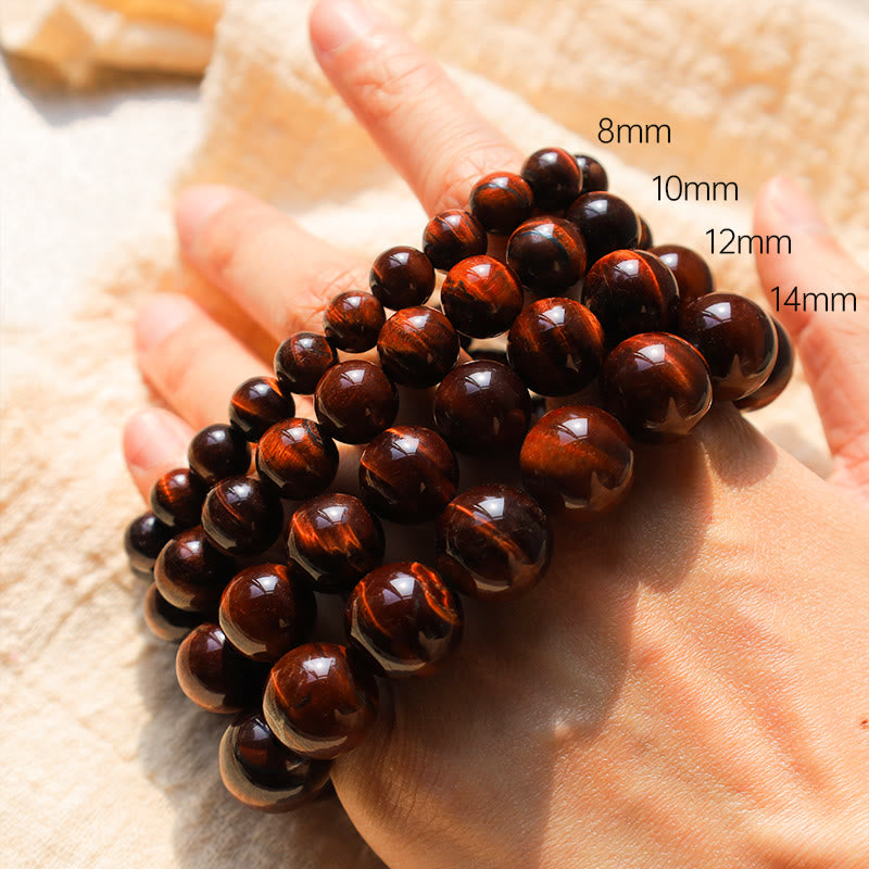 Buddha Stones Bracciale con perle curative in occhio di tigre naturale - image 1