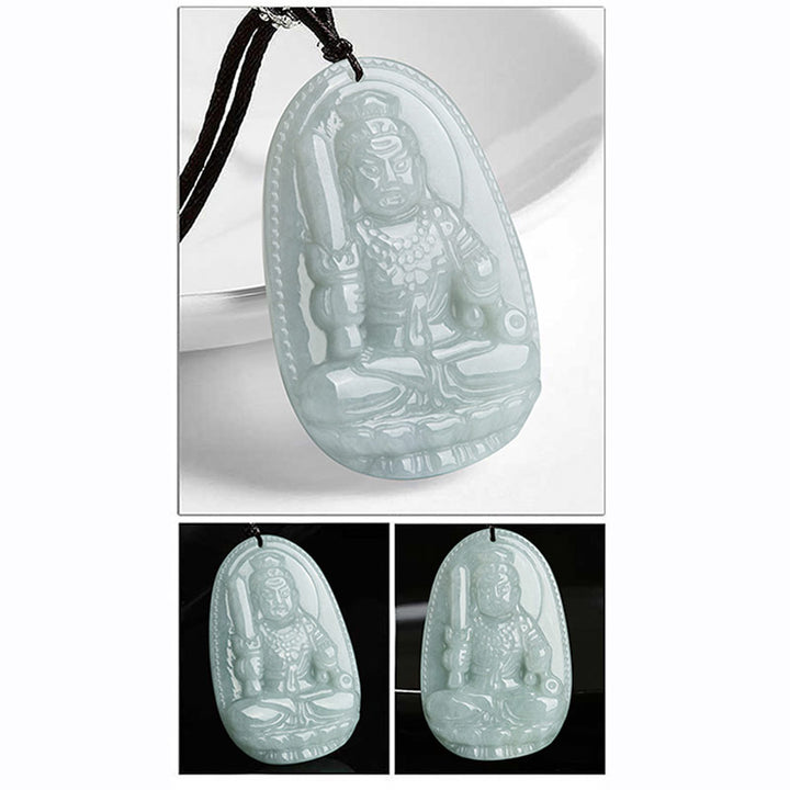 Buddha Stones Collana con ciondolo di prosperità e ricchezza in giada con Buddha dello zodiaco cinese - image 15