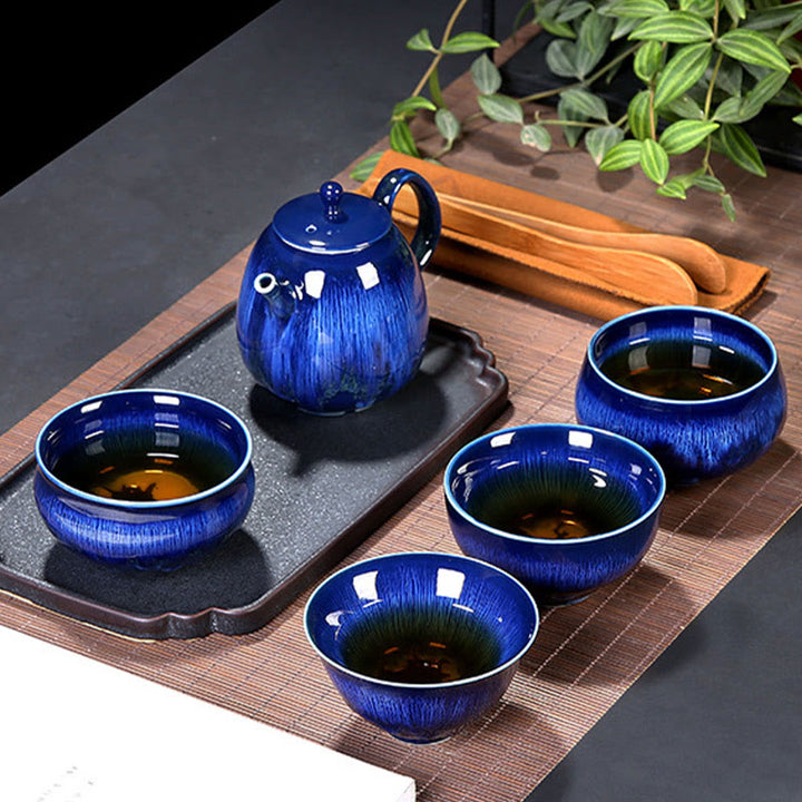 Buddha Stones Tazza da tè in ceramica cinese Jianzhan Glaze Kiln Change Tenmoku Kung Fu Tea Cup