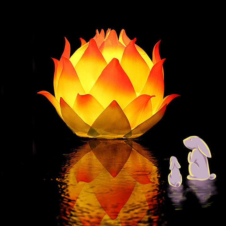 Decorazione lampada lanterna drago fiore di loto fai da Buddha Stones