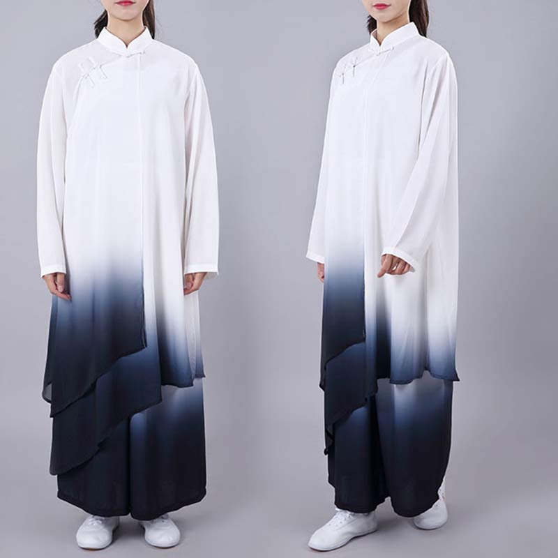 Buddha Stones Pittura sfumata Meditazione Preghiera Spirituale Zen Tai Chi Qigong Pratica Set di abbigliamento unisex