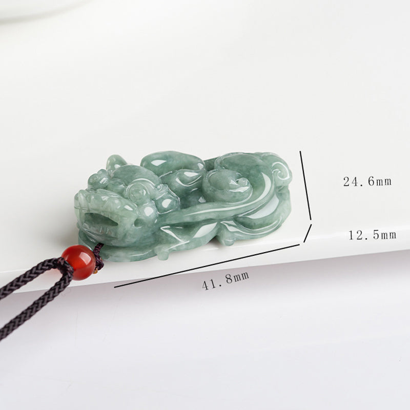 Collana con ciondolo in corda di giada PiXiu con Buddha Stones e fortuna - image 10