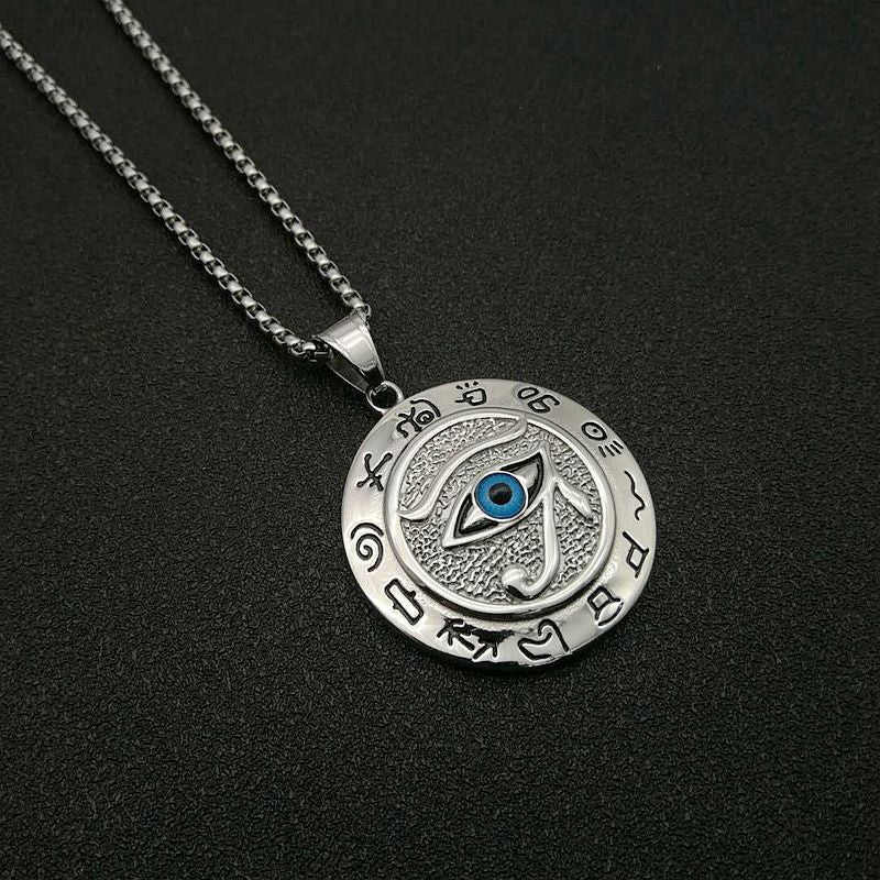 Collana con ciondolo di protezione dell'occhio di Horus Buddha Stones