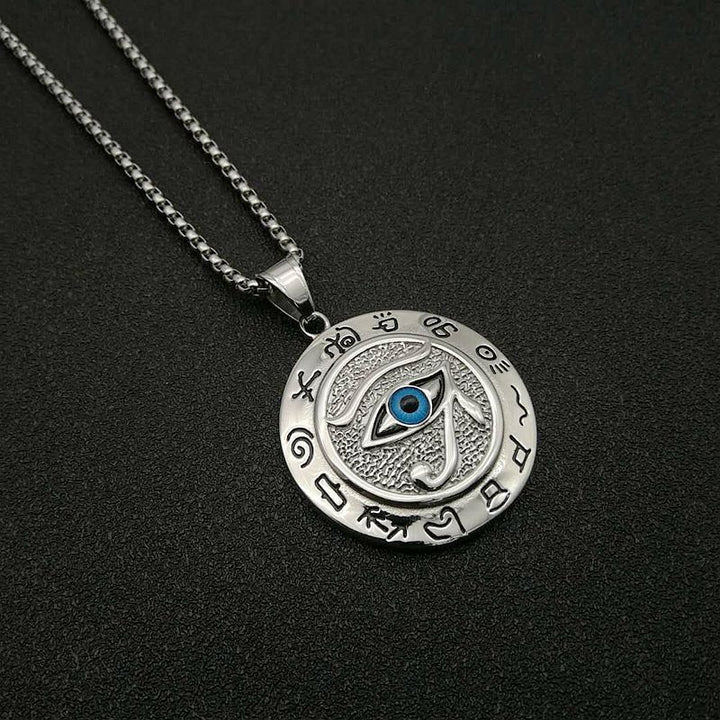 Collana con ciondolo di protezione dell'occhio di Horus Buddha Stones