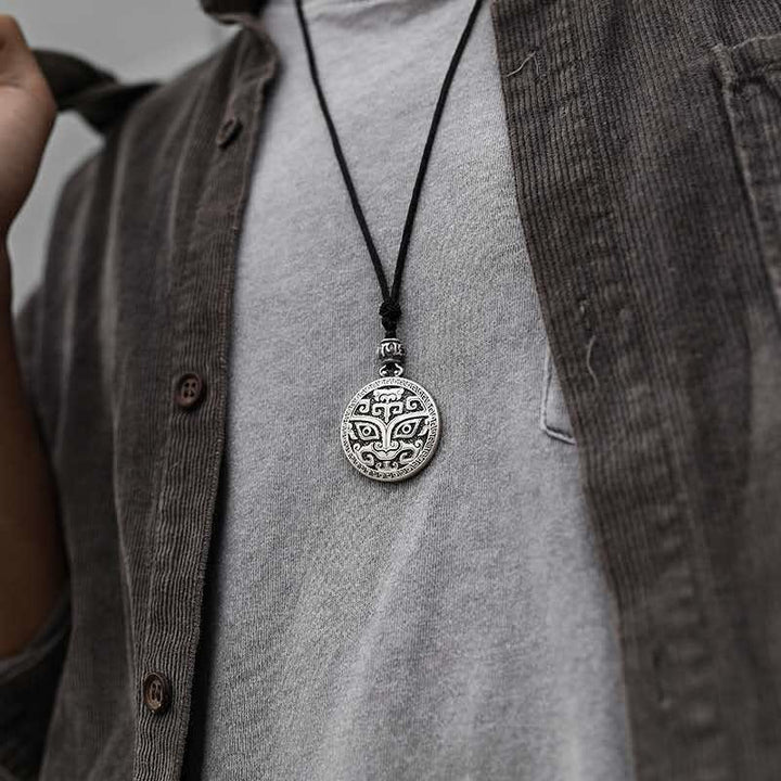 Collana con ciondolo di ricchezza Taotie, creatura mitologica FengShui fortunata