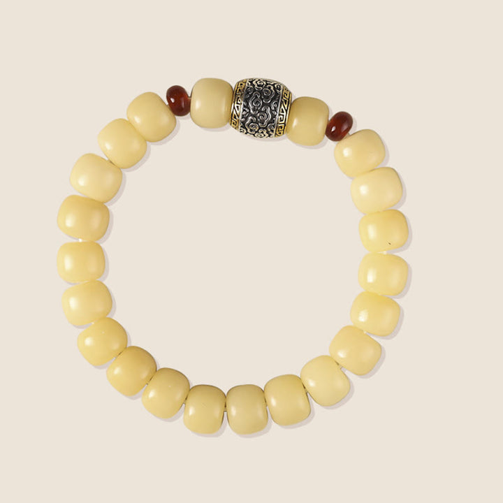 Braccialetto di perline di carattere Fu Buddha Stones, semi di Bodhi, nuvola di buon auspicio, pace