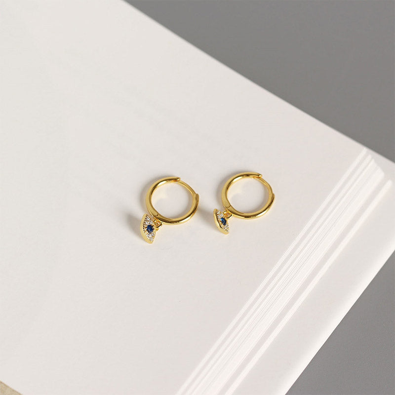 Orecchini a perno con protezione contro il malocchio in argento sterling 925 Buddha Stones
