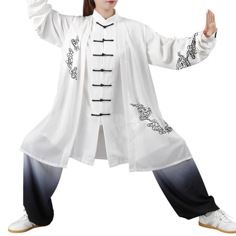Buddha Stones Nuvole di buon auspicio Gradiente Meditazione Preghiera Spirituale Zen Tai Chi Qigong Pratica Set di abbigliamento da donna