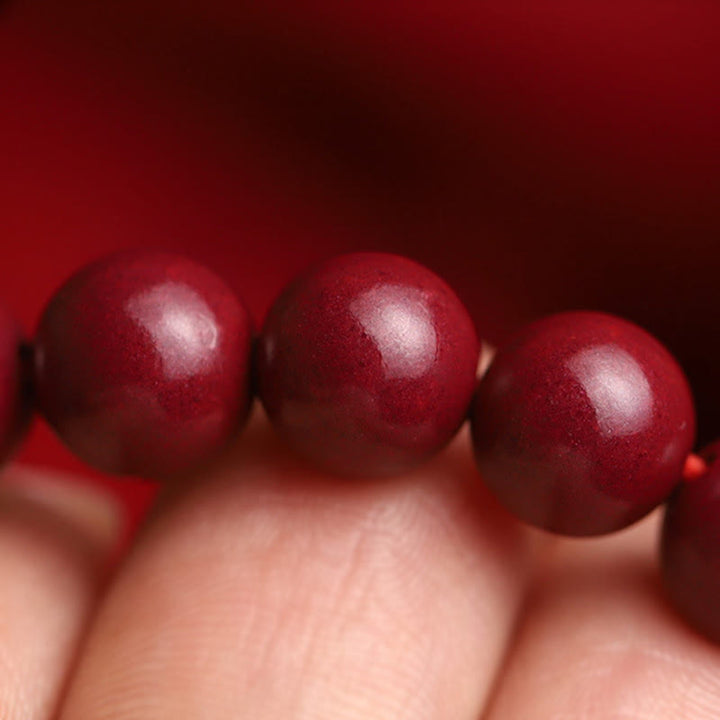 Braccialetto di benedizione con perline di giada Hetian, cinabro naturale, pesce koi fortunato, Buddha Stones