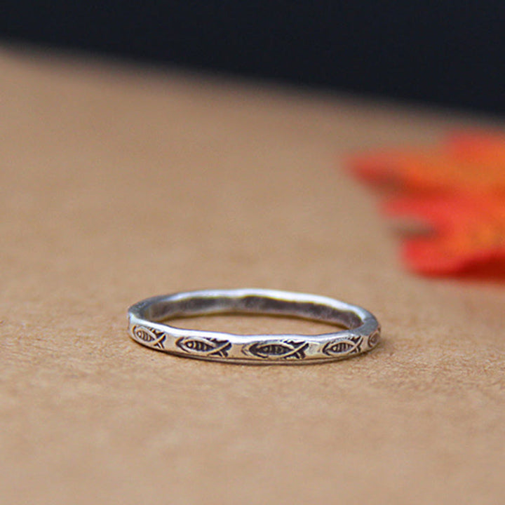 Anello Buddha Stones 925 Sterling Silver Luck Koi Fish Wealth - image 7