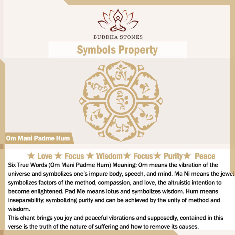 Braccialetto di perline di equilibrio Om Mani Padme Hum in lazurite naturale Buddha Stones