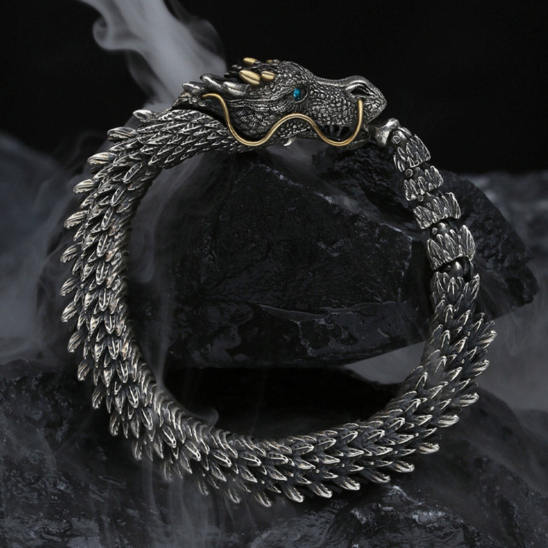 Braccialetto a catena con amuleto fatto a mano con drago nordico Buddha Stones , protezione dalla fortuna