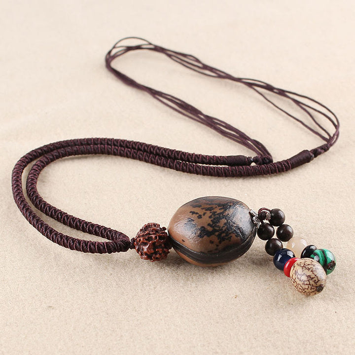 Collana con ciondolo Buddha Stones Bodhi Seed Lotus Wisdom Harmony - Semi di Bodhi e Rudraksha Semi di Bodhi - image 13
