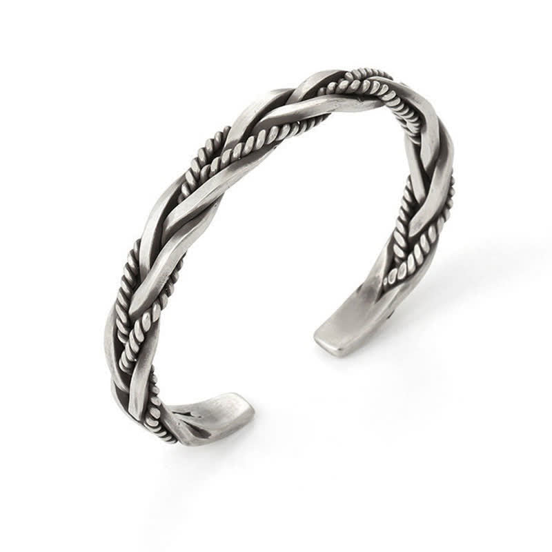 Braccialetto in rame intrecciato con motivo intrecciato in stile vichingo Buddha Stones - image 10