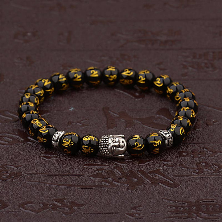 Braccialetto amuleto mantra tibetano Buddha Buddha Stones
