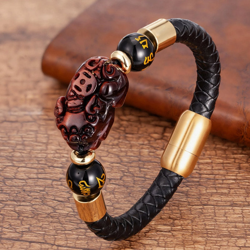 Braccialetto Pixiu con occhio di tigre FengShui