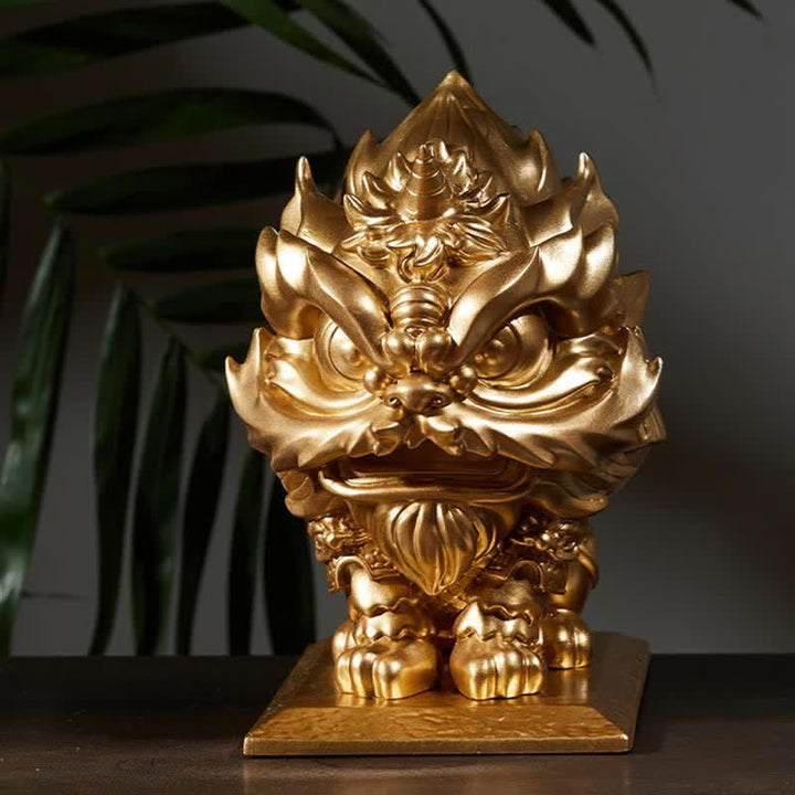 Buddha Stones Statua del leone Forza Resina Decorazione per la casa e l'ufficio
