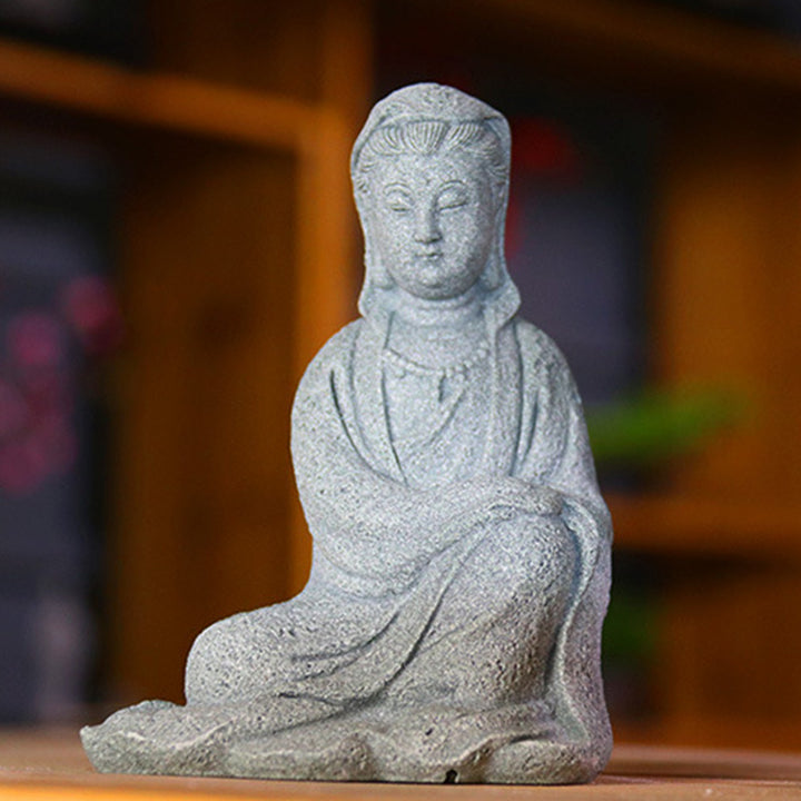 Buddha Stones Avalokitesvara Statua Benedizione Decorazione per la casa - image 1