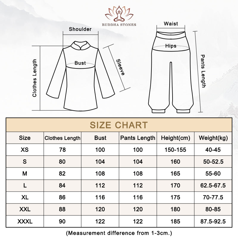 3 pezzi pittura a inchiostro meditazione preghiera spirituale zen tai chi qigong pratica abbigliamento unisex set - image 14