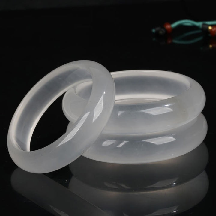 Braccialetto Buddha Stones Naturale Traslucido Seta Dorata Giada Ricchezza Fortuna - image 0