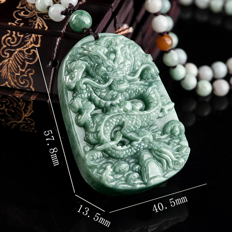 Collana con ciondolo a forma di corda con perline in Buddha Stones , drago, zodiaco cinese, prosperità - image 8