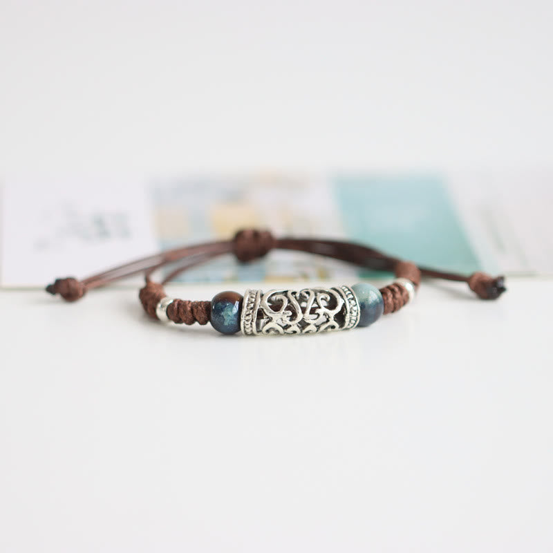 Braccialetto di perline di ceramica tibetana Wealth String