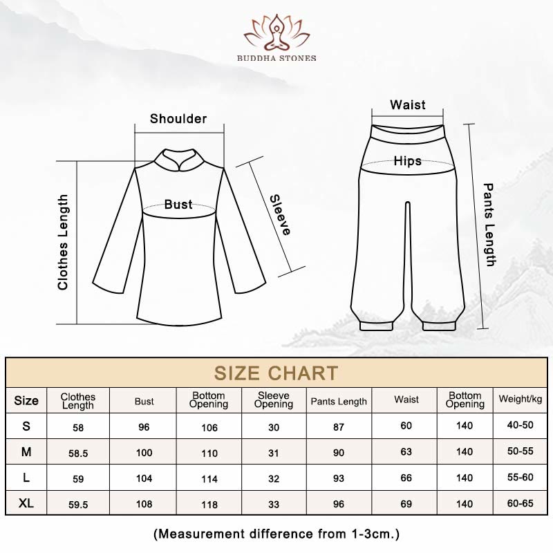 Buddha Stones Retro Preghiera Zen Meditazione Spirituale Pratica Chiffon Abbigliamento Donna Set - image 19