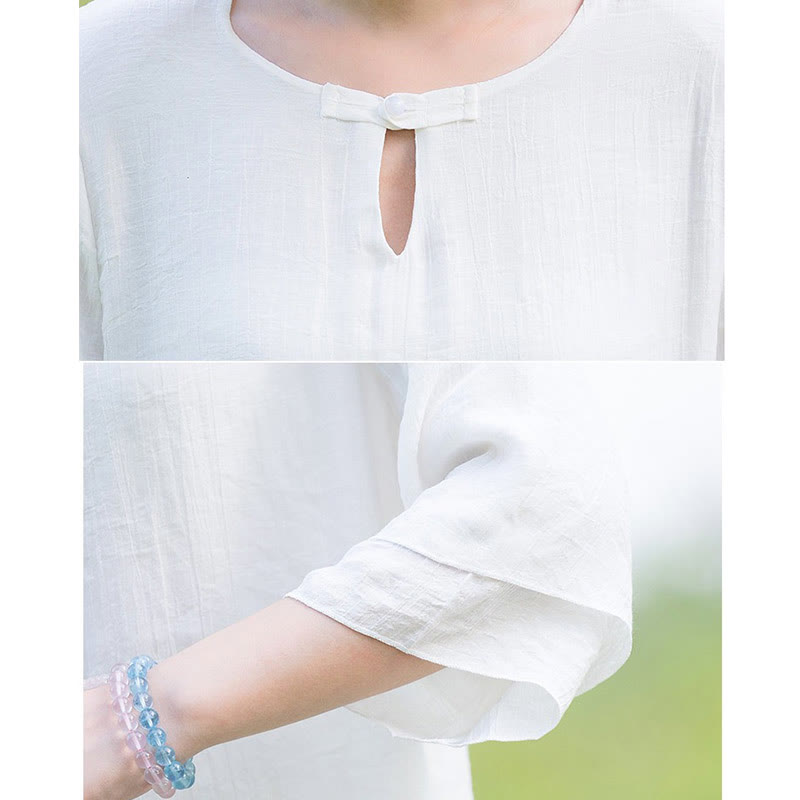 Tai Chi Meditazione Preghiera Zen Spirituale Mattina Pratica Abbigliamento Donna Set - image 3