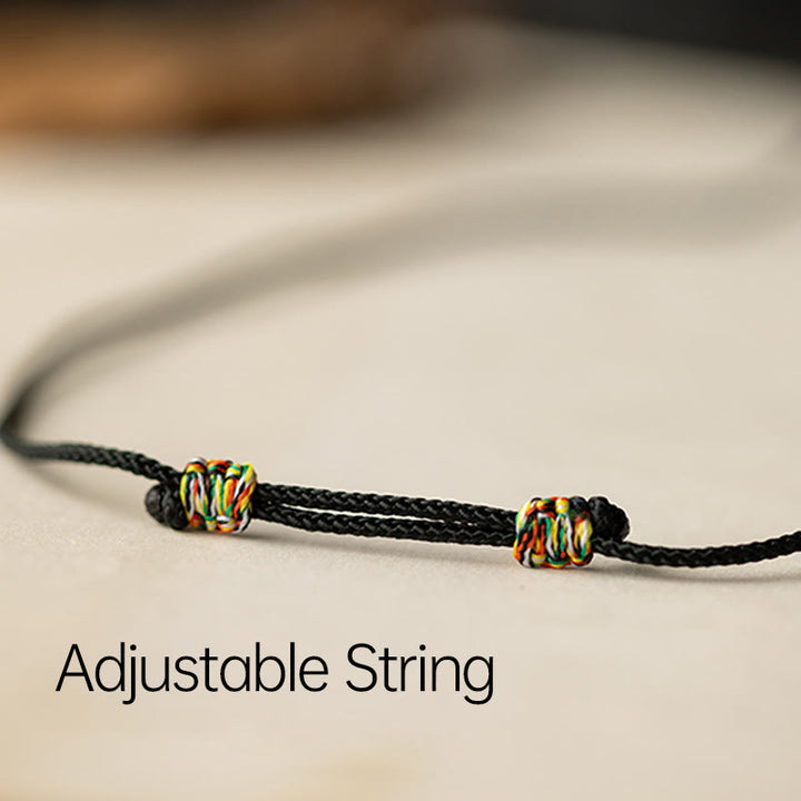 Buddha Stones 999 Sterling Silver Pace e Gioia Fu Carattere Fortuna Fortuna 925 Sterling Silver Catena Collana Pendente