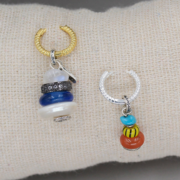 Collana con ciondolo calmante in labradorite con vari cristalli e Buddha Stones Zen Cairn - image 7