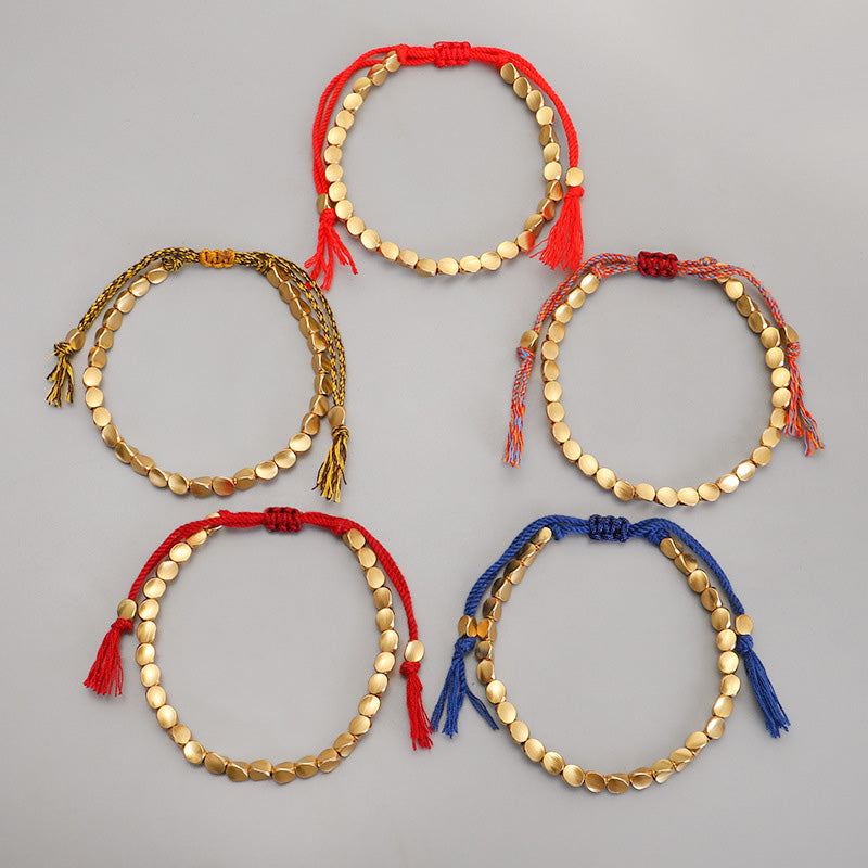 Braccialetto portafortuna con perline di rame tibetano Buddha Stones - image 11