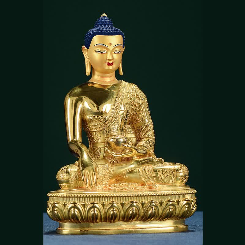 Statua di Buddha Shakyamuni Statua di rame dell'illuminazione Decorazione per la casa - image 1