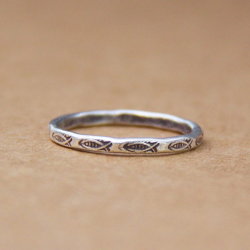 Anello Buddha Stones 925 Sterling Silver Luck Koi Fish Wealth - image 4