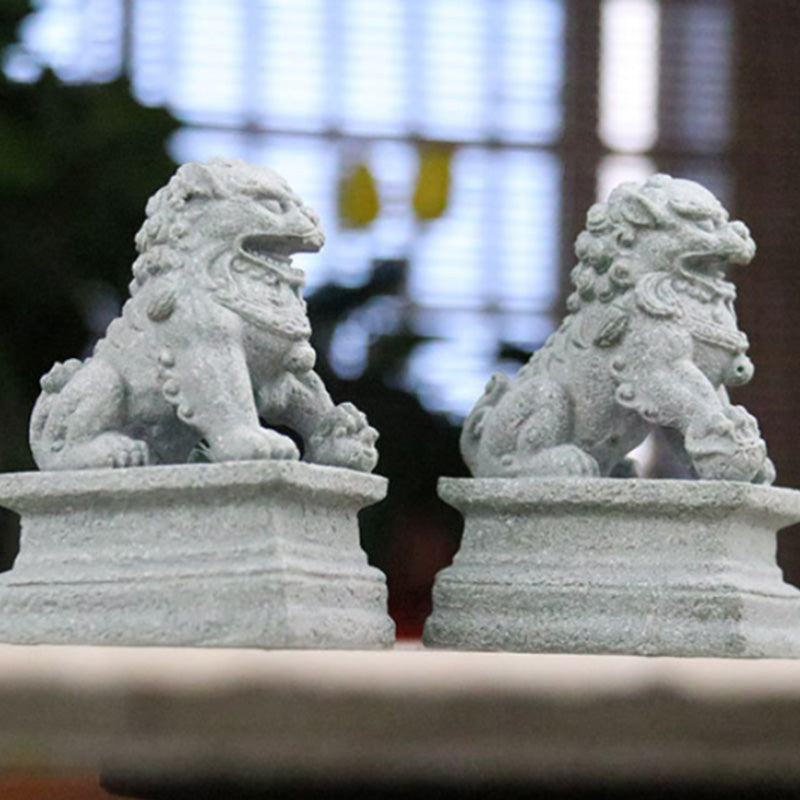 Buddha Stones Leone Fu Foo Cani Elefante Allontanare il Male Benedizione Decorazione della Casa