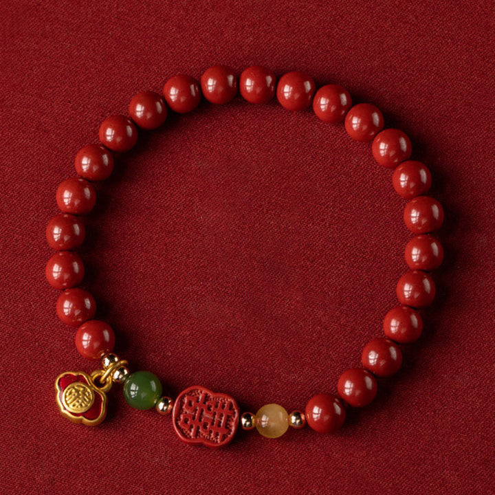 Braccialetto Buddha Stones Cinnabar Happiness Calm