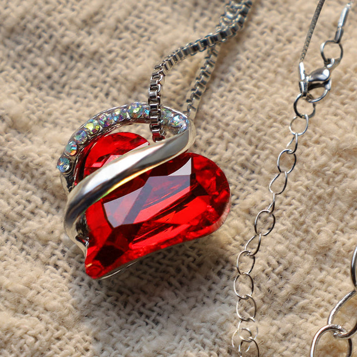 Collana con ciondolo con energia curativa, pietra portafortuna del cuore Buddha Stones d'amore