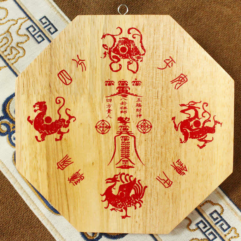 Feng Shui Bagua Mappa Peach Wood Balance Energy Map Specchio - image 2