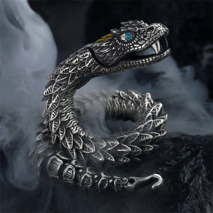 Braccialetto a catena di protezione con amuleto fatto a mano con drago e serpente , Buddha Stones